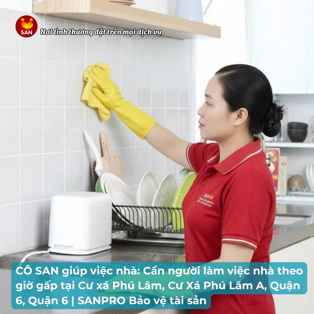 giúp việc nhà theo giờ Cư xá Phú Lâm