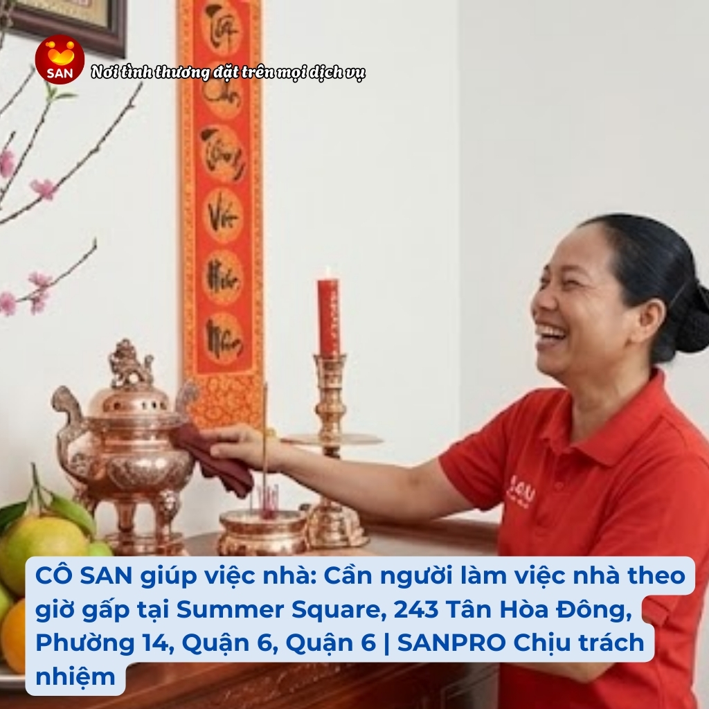 Giúp việc nhà theo giờ Quận 6