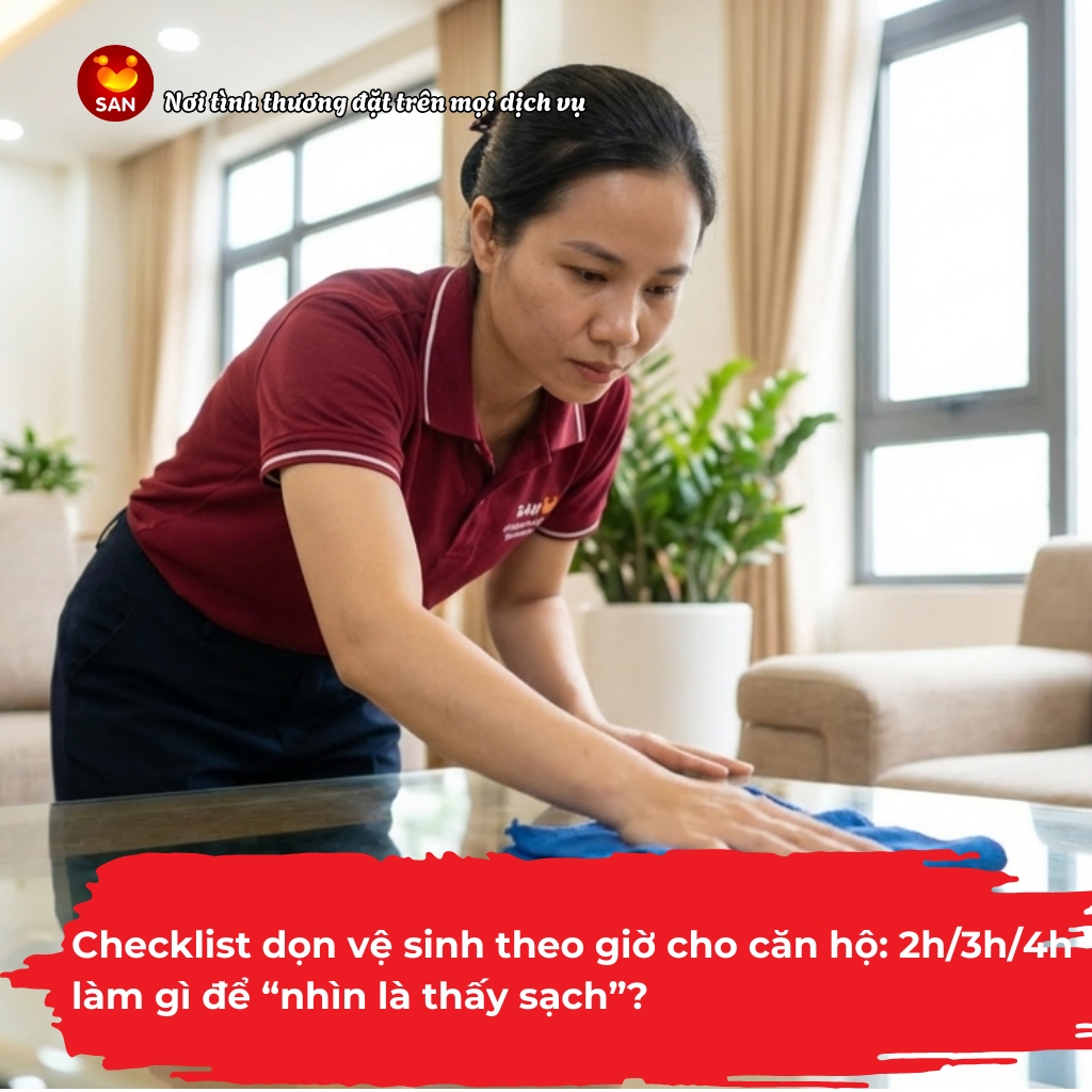 Dọn vệ sinh theo giờ cho căn hộ